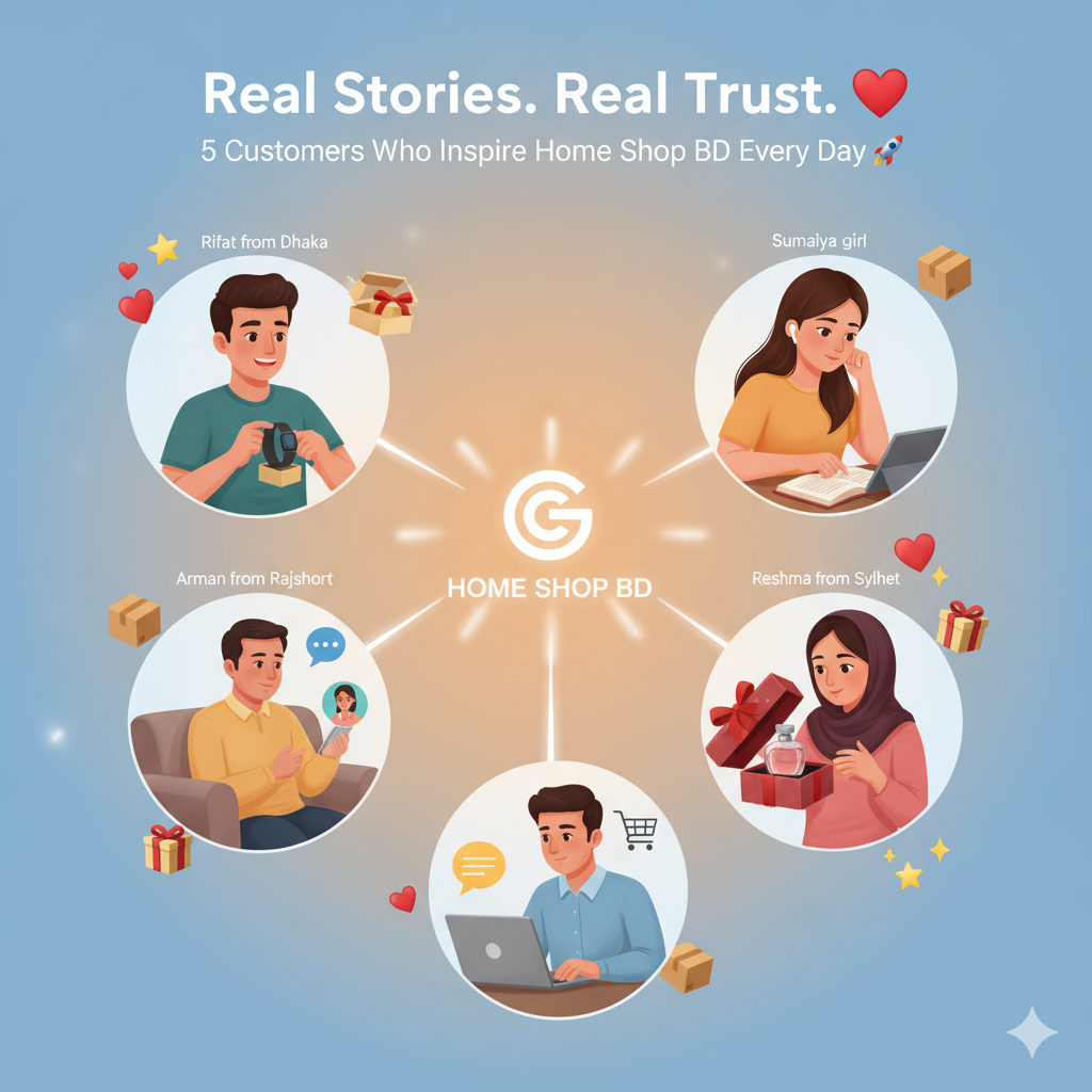 আমাদের কাস্টমারদের ৫টি Real Experience ❤️ — Real Stories from Home Shop BD Customers